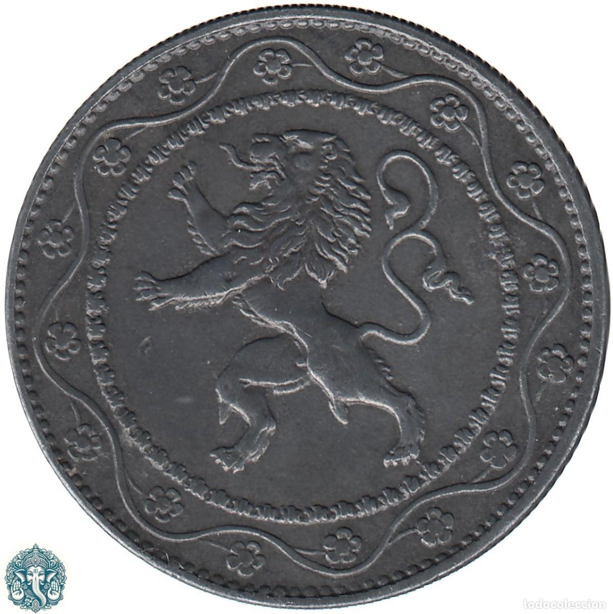Monedas antiguas de Europa: B&Eacute;LGICA 25 C&eacute;ntimos 1918 KM#82