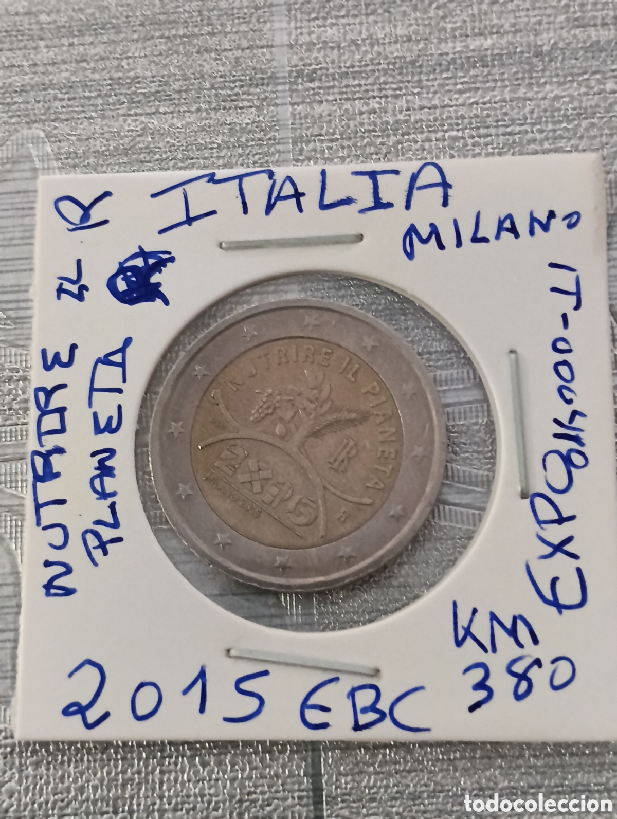 Monedas antiguas de Europa: Italia 2&euro; 2015 milano Expo nutre el Planeta