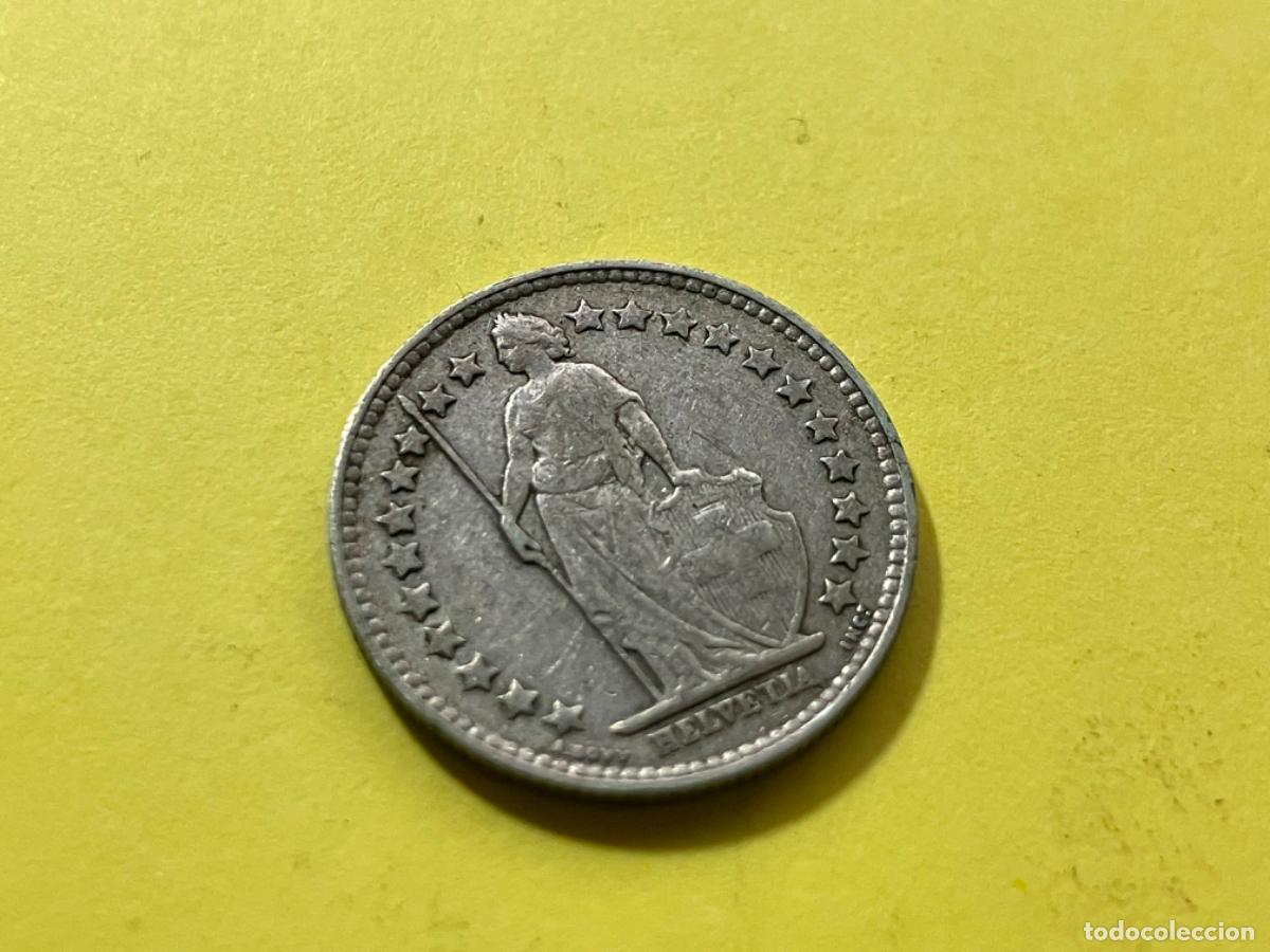 Monedas antiguas de Europa: Suiza Moneda plata 1/2 franco - Helvetia 1909