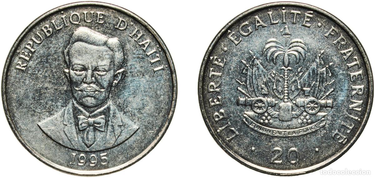 Monedas antiguas de Europa: Haiti Third Republic 1995 20 Centimes Nickel clad steel 6.88g UNC KM 152a