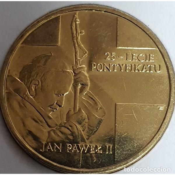 Monedas antiguas de Europa: POLONIA - 2 ZLOTYCH 2003 KM465 # 25 aniversario - Pontificado de Juan Pablo II