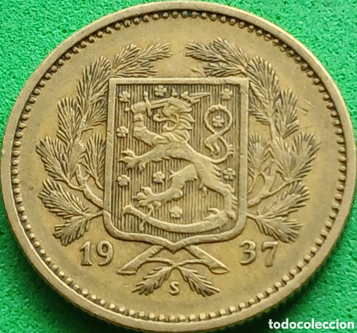 Monedas antiguas de Europa: Finlandia 5 marcos 1937 km#31 poco com&uacute;n