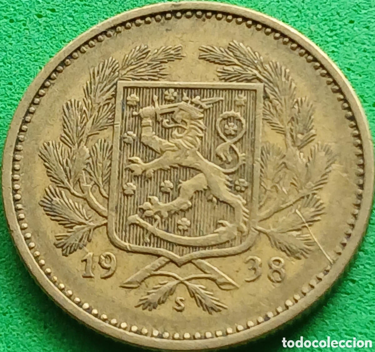 Monedas antiguas de Europa: Finlandia 5 marcos 1938 km#31 poco com&uacute;n