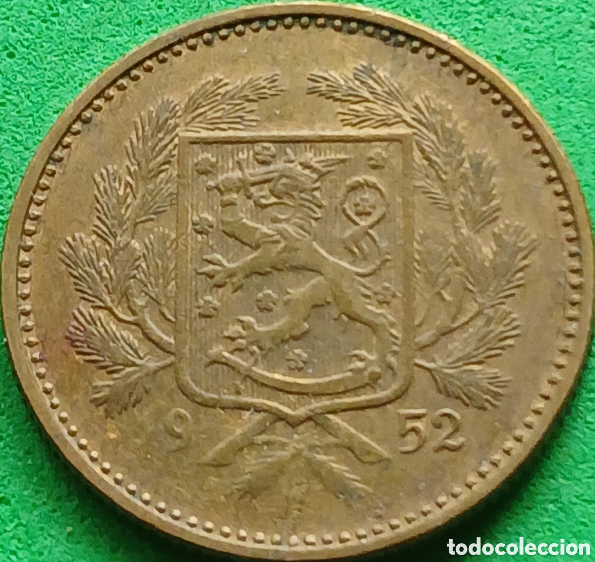 Monedas antiguas de Europa: Finlandia 5 marcos 1952 km#31a ESCASA!