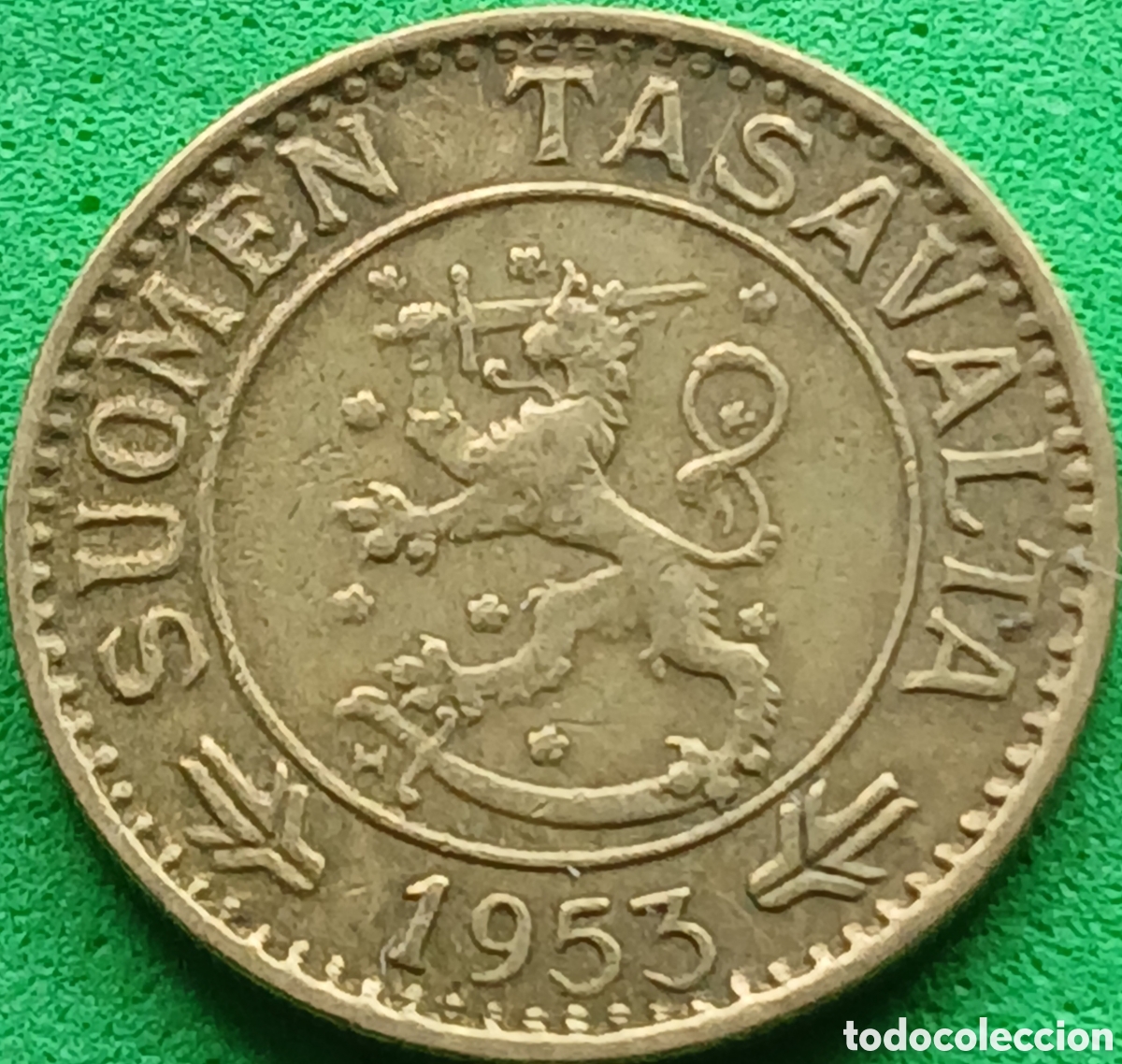 Monedas antiguas de Europa: Finlandia 10 marcos 1953 km#38