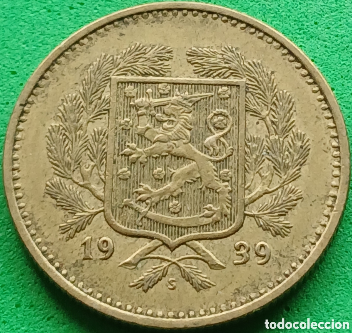 Monedas antiguas de Europa: Finlandia 10 marcos 1939 km#32A ESCASA!!
