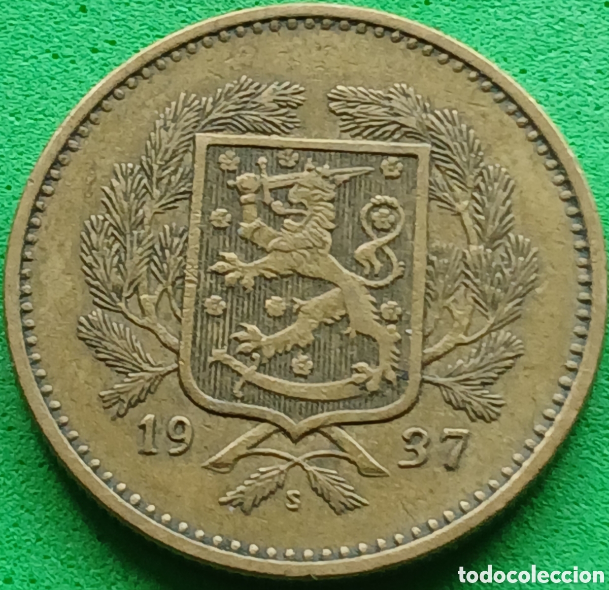 Monedas antiguas de Europa: Finlandia 10 marcos 1937 km#32A ESCASA!