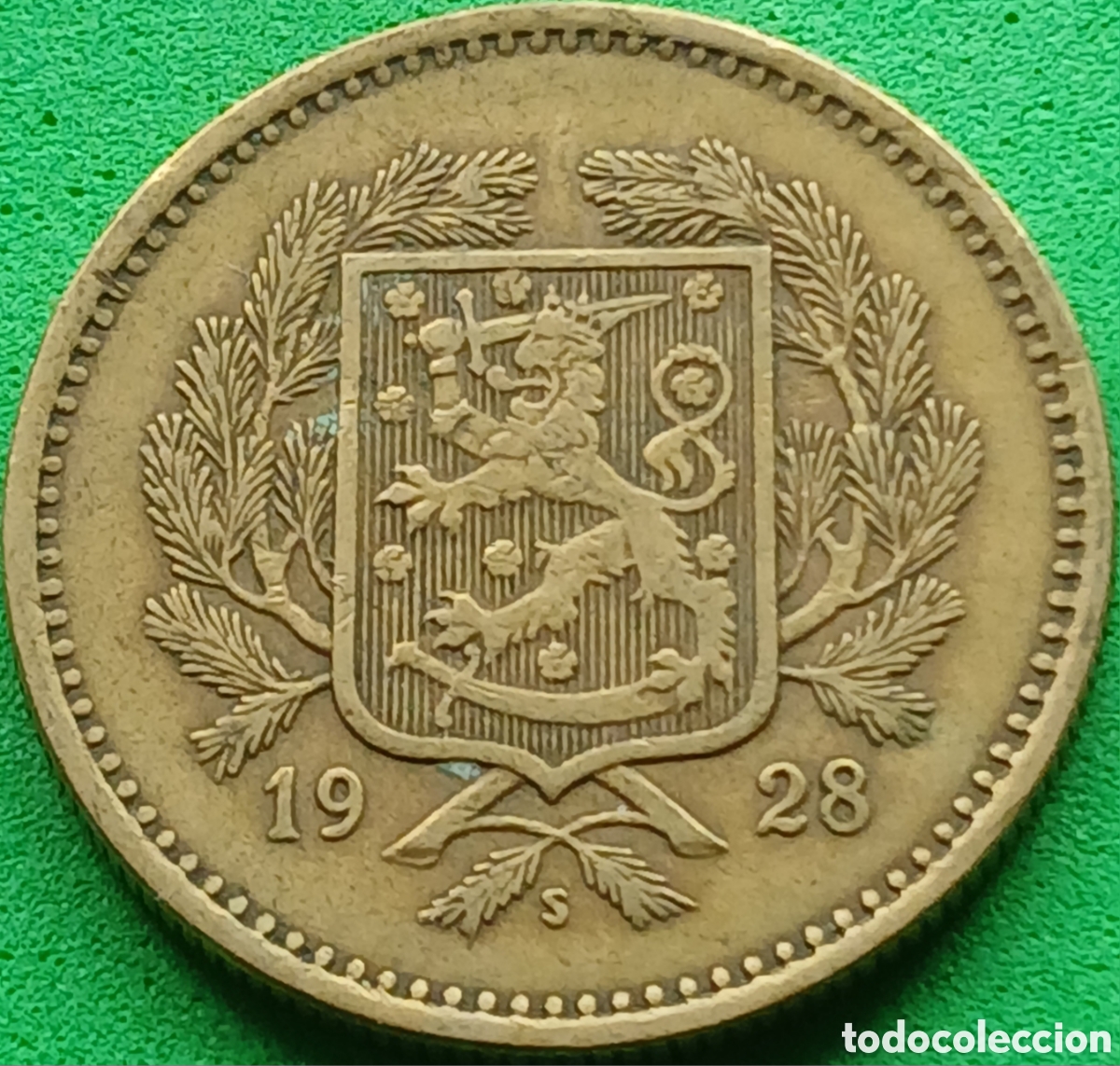 Monedas antiguas de Europa: Finlandia 10 marcos 1928 km#32A ESCASA!!