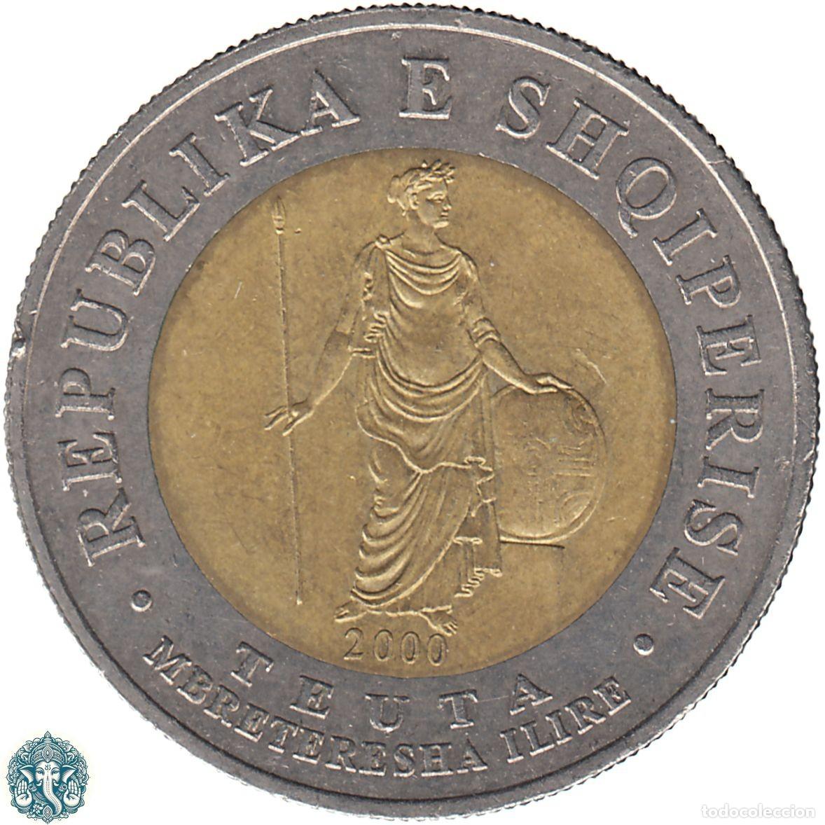 Monedas antiguas de Europa: ALBANIA 100 Leke 2000 bimet&aacute;lica KM#80