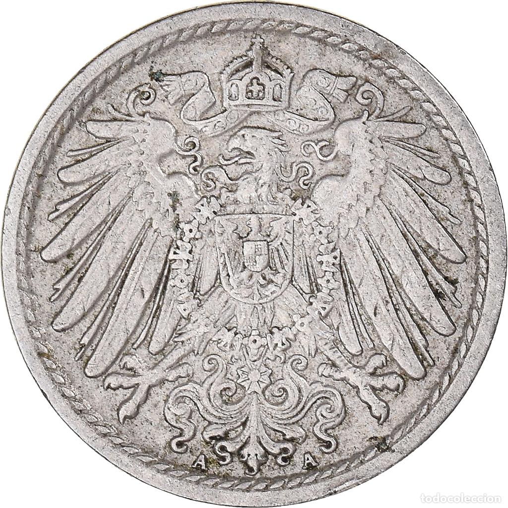 Monedas antiguas de Europa: [#1411884] Moneda, ALEMANIA - IMPERIO, 5 Pfennig, 1908