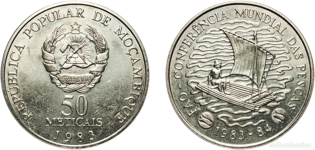 Monedas antiguas de Europa: Mozambique People's Republic 1983 50 Meticais (FAO) Copper-nickel (130000) 21.66g UNC KM 106