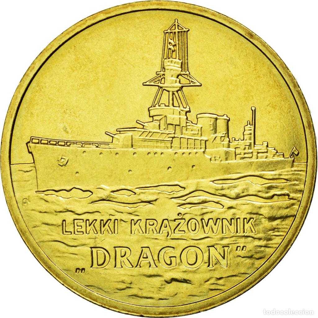 Monedas antiguas de Europa: [#587377] Moneda, Polonia, Dragon, light cruiser, 2 Zlote, 2012, Warsaw, MBC, Lat&oacute;n