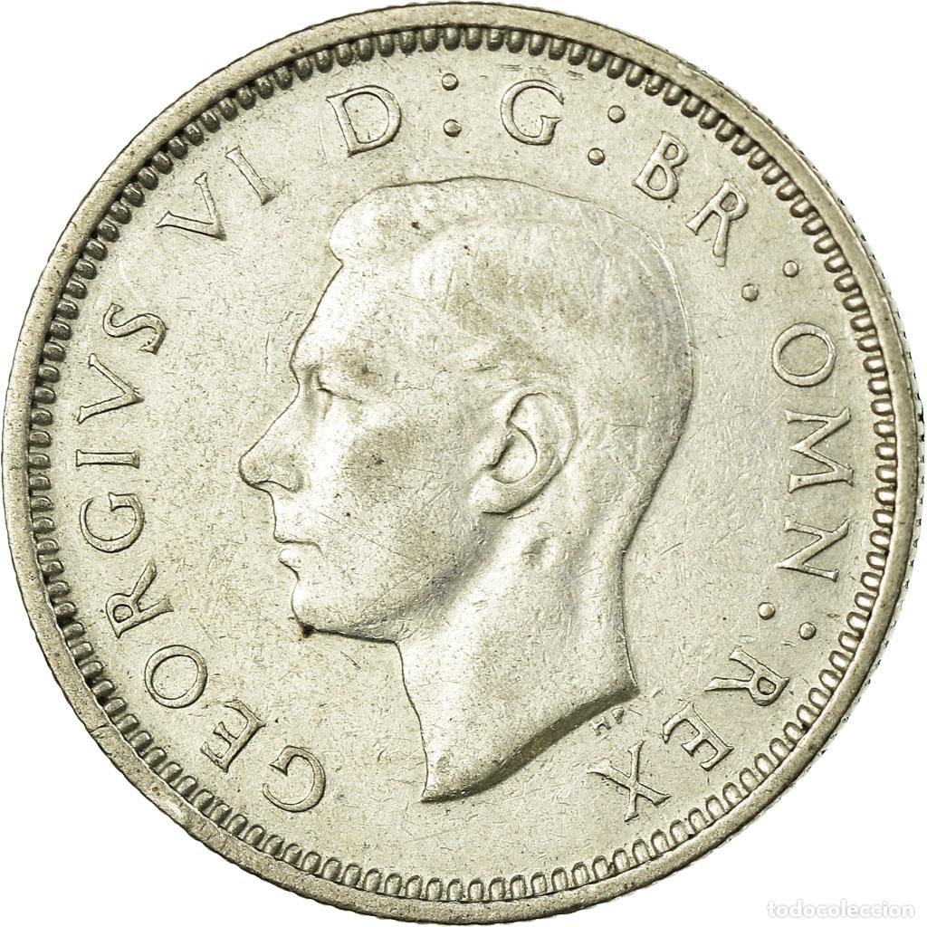 Monedas antiguas de Europa: [#675441] Moneda, Gran Breta&ntilde;a, George VI, 6 Pence, 1939, MBC, Plata, KM:852