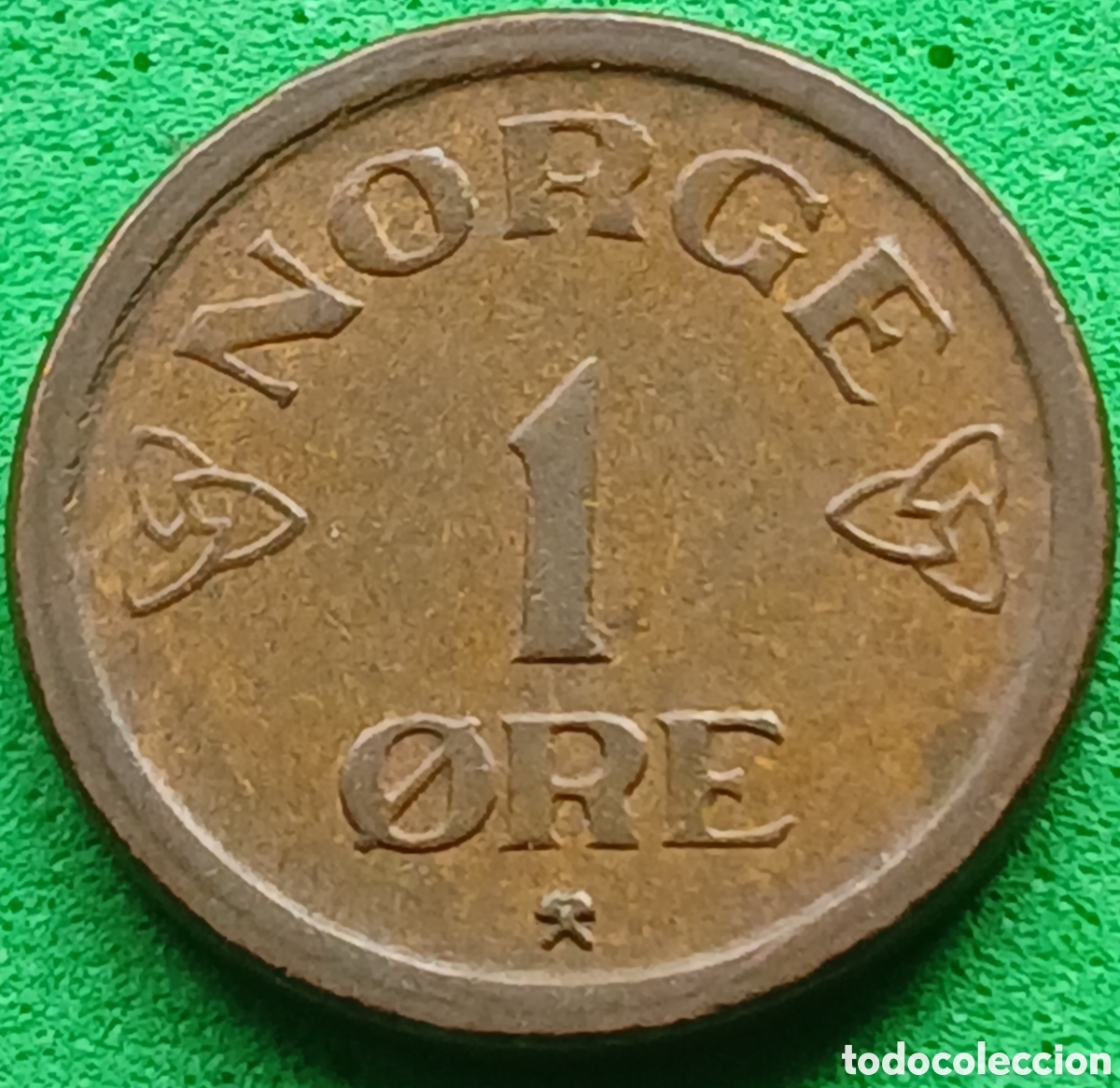 Monedas antiguas de Europa: Noruega 1 ore 1957 km#398