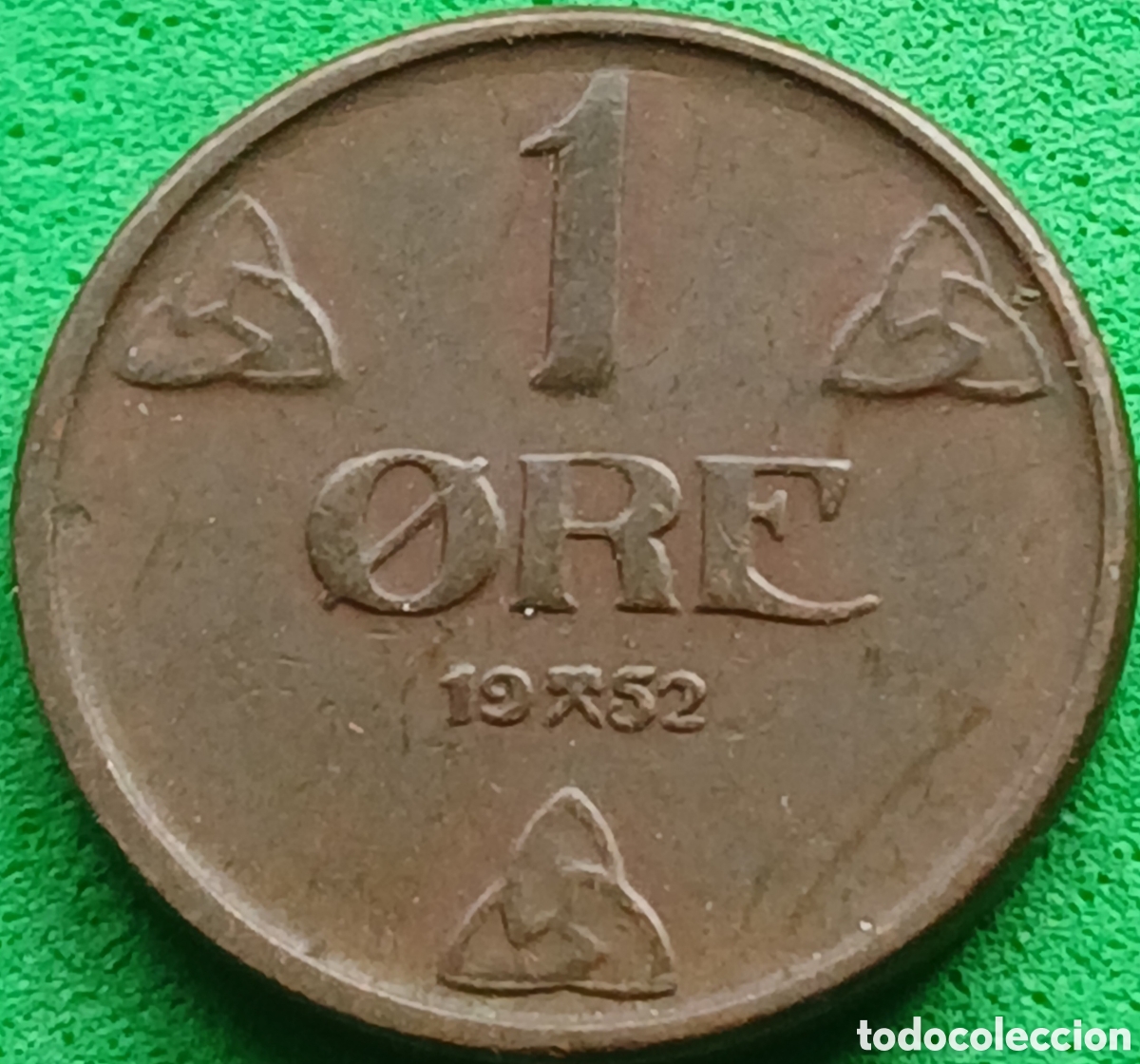 Monedas antiguas de Europa: Noruega 1 ore 1952 km#367