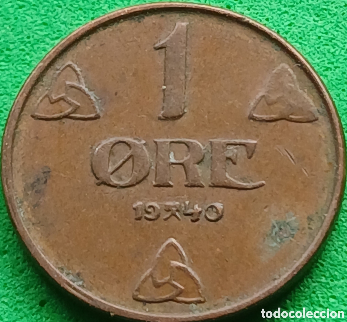 Monedas antiguas de Europa: Noruega 1 ore 1940 km#367