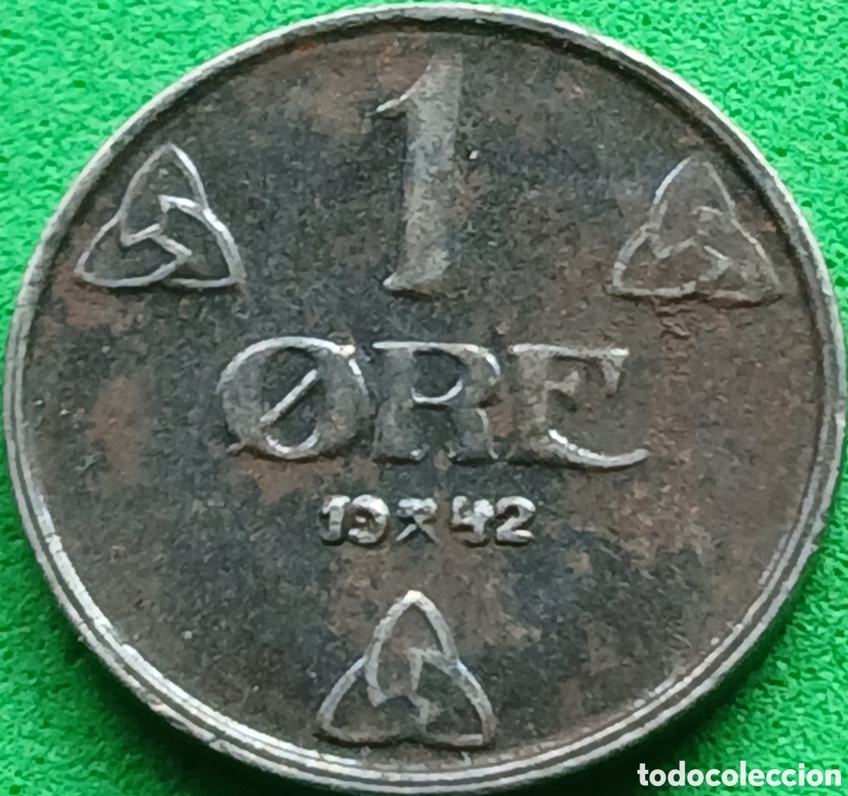 Monedas antiguas de Europa: Noruega 1 ore 1942 km#387