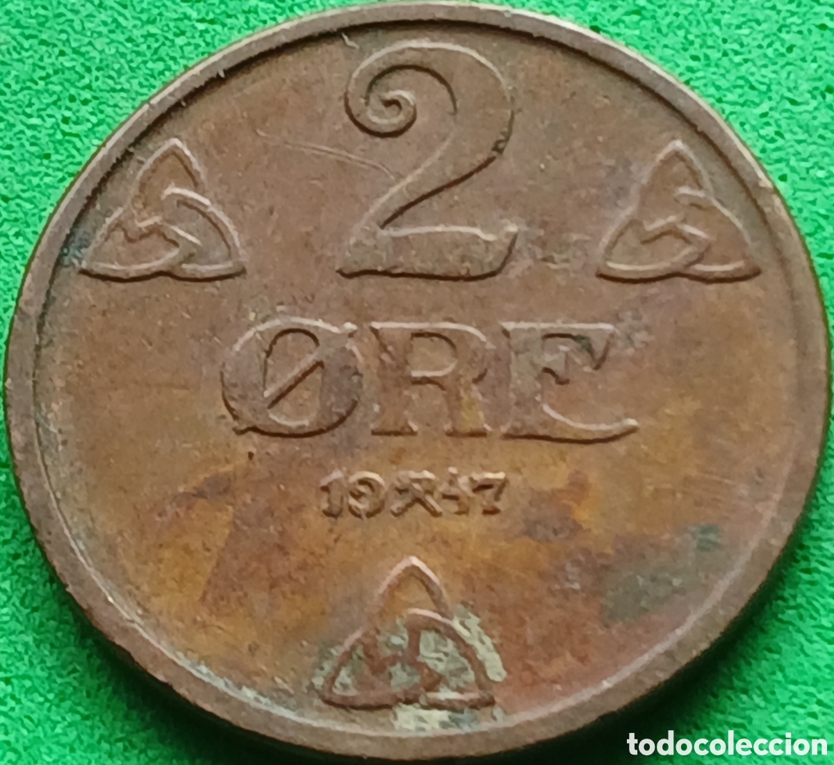 Monedas antiguas de Europa: Noruega 2 ore 1947 km#371