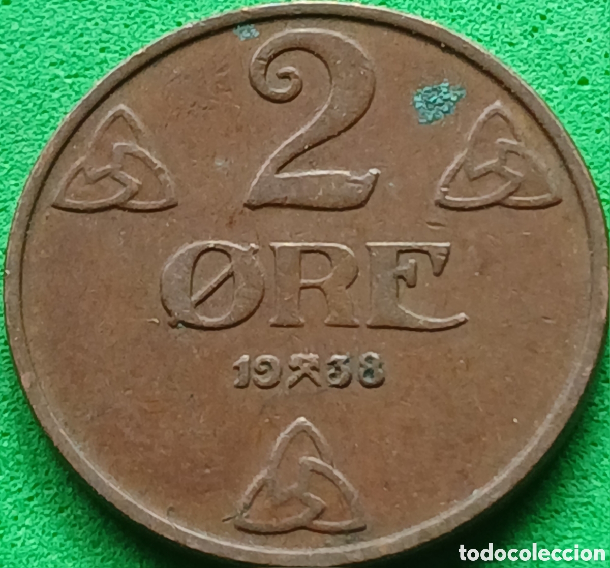 Monedas antiguas de Europa: Noruega 2 ore 1938 km#371