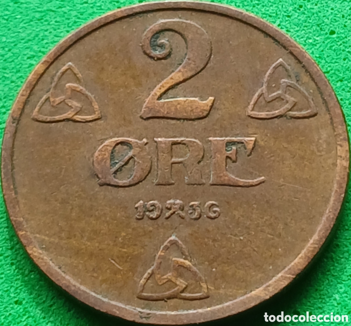 Monedas antiguas de Europa: Noruega 2 ore 1936 km#371