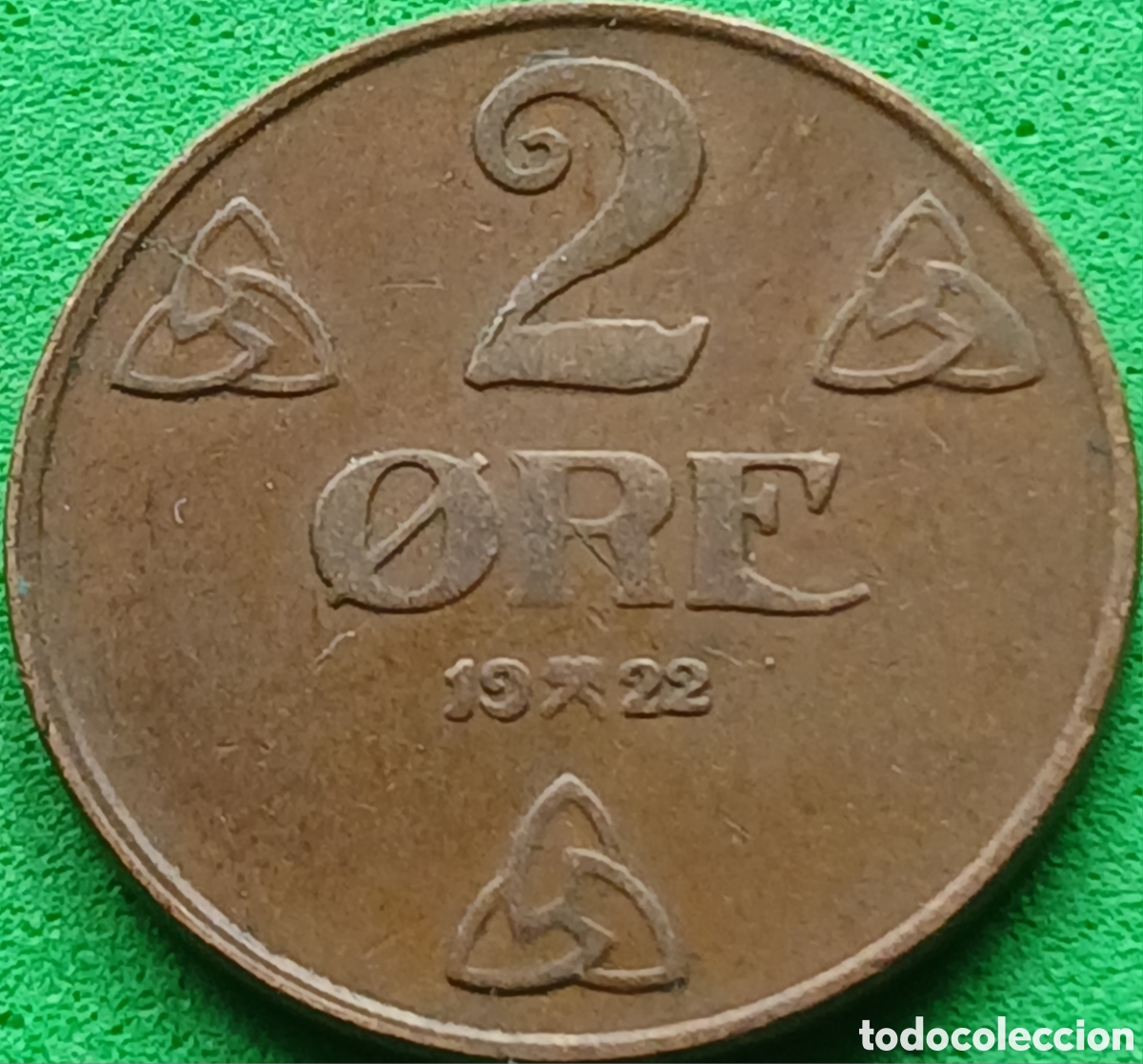 Monedas antiguas de Europa: Noruega 2 ore 1922 km#371
