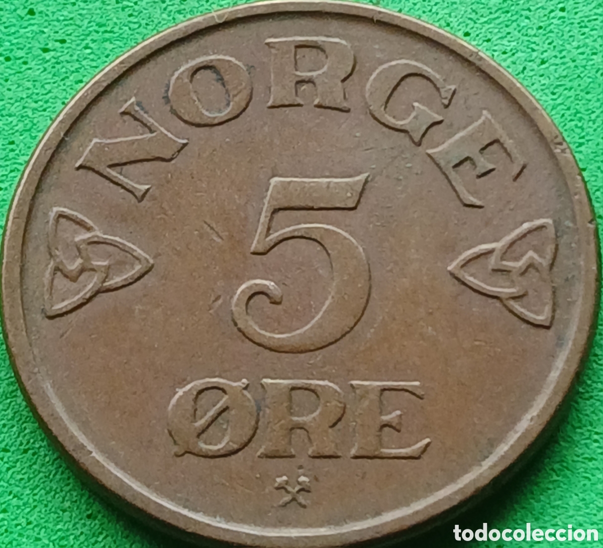 Monedas antiguas de Europa: Noruega 5 ore 1953 km#400