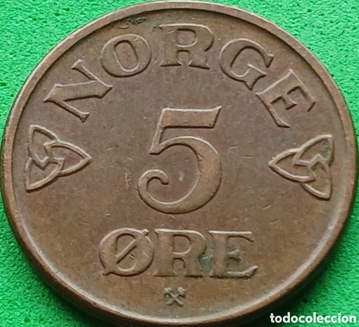 Monedas antiguas de Europa: Noruega 5 ore 1952 km#400