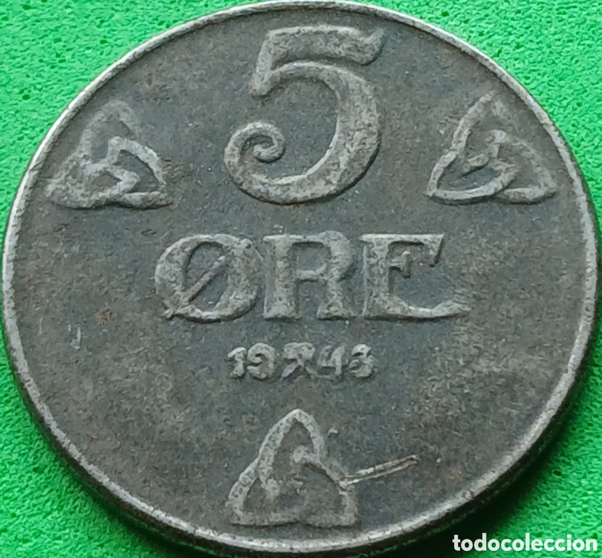 Monedas antiguas de Europa: Noruega 5 ore 1943 km#388