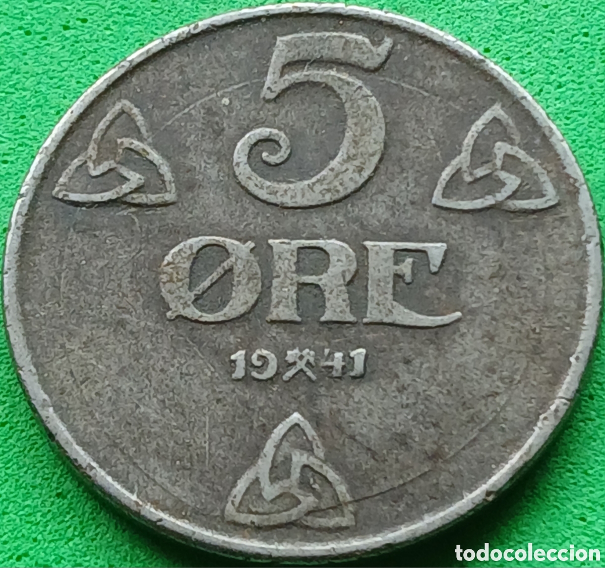 Monedas antiguas de Europa: Noruega 5 ore 1941 km#388