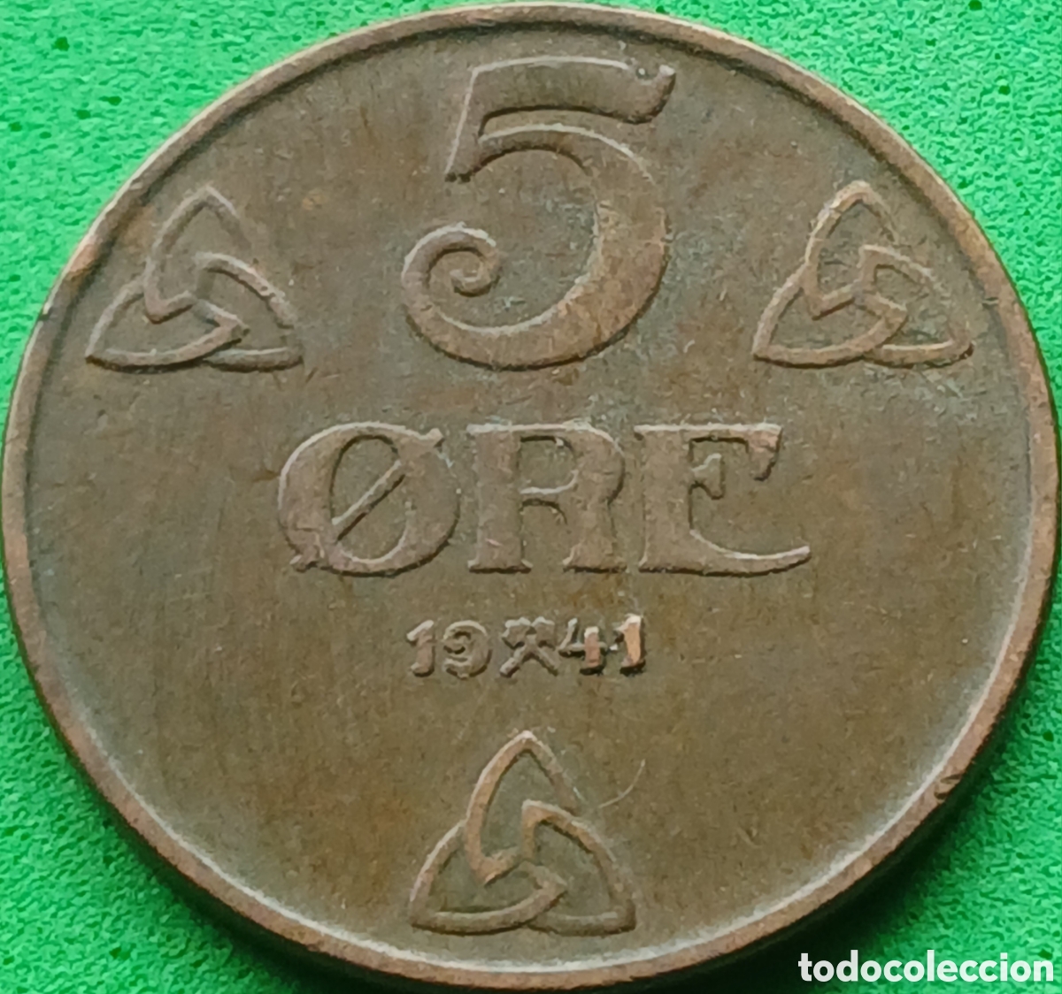 Monedas antiguas de Europa: Noruega 5 ore 1941 km#368