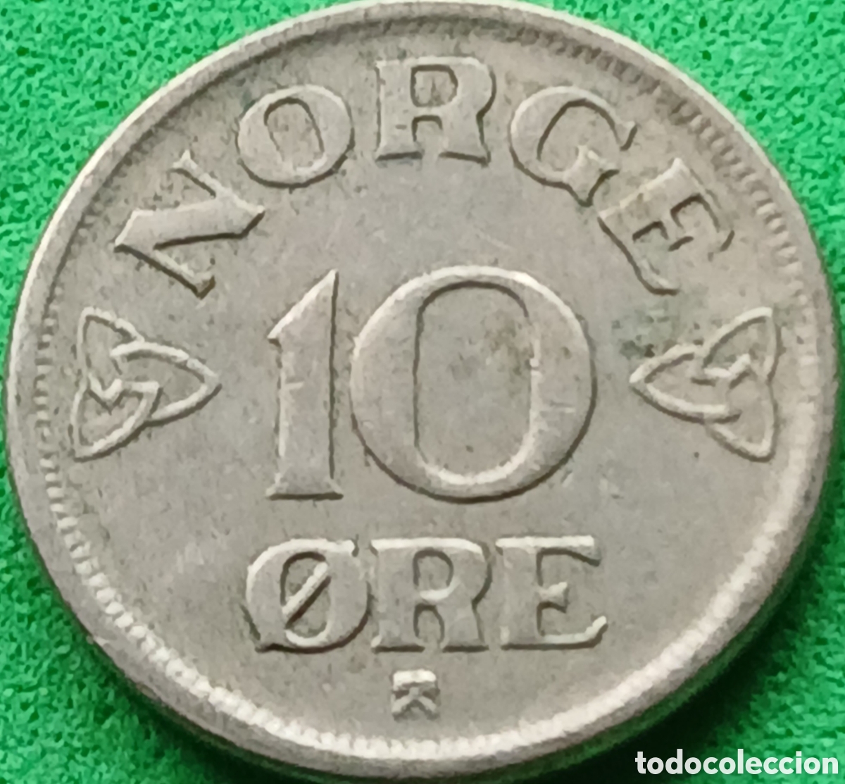Monedas antiguas de Europa: Noruega 10 ore 1956 km#396