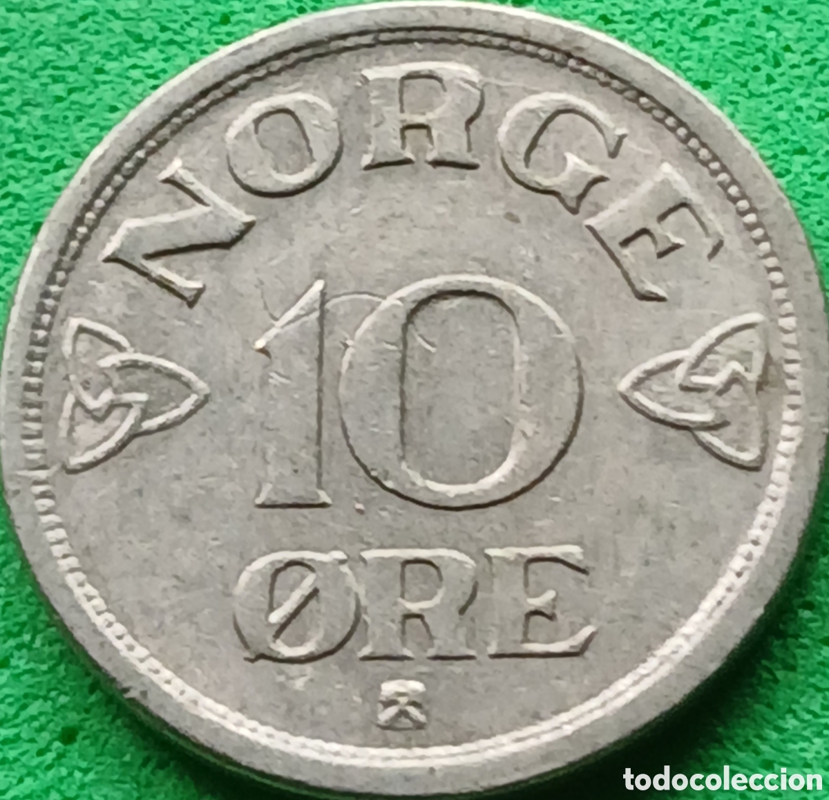 Monedas antiguas de Europa: Noruega 10 ore 1954 km#396