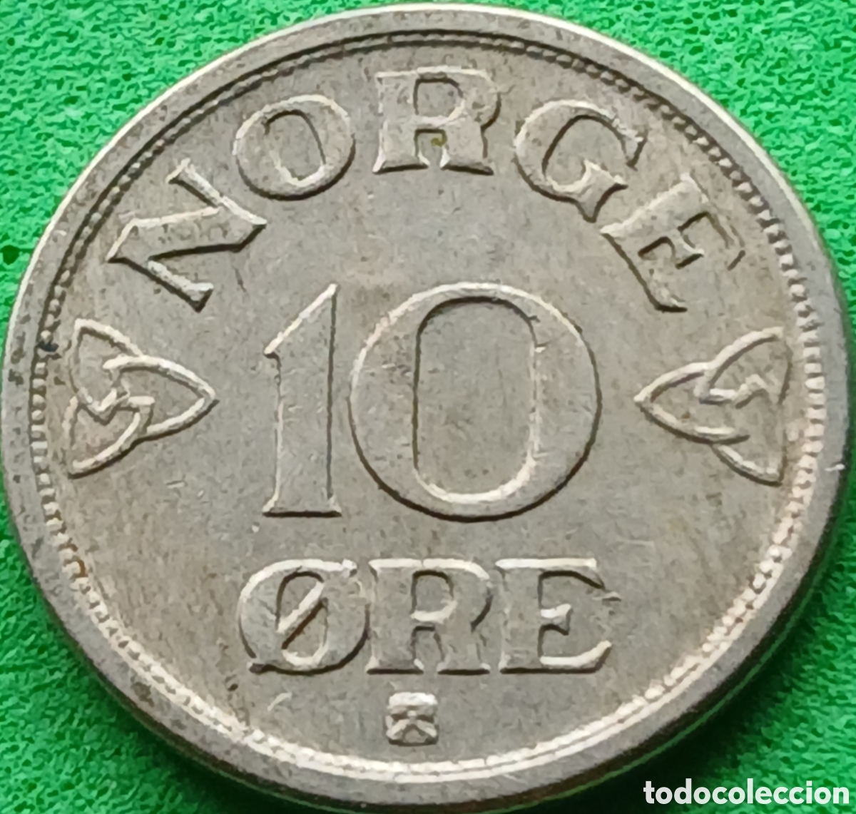Monedas antiguas de Europa: Noruega 10 ore 1952 km#396