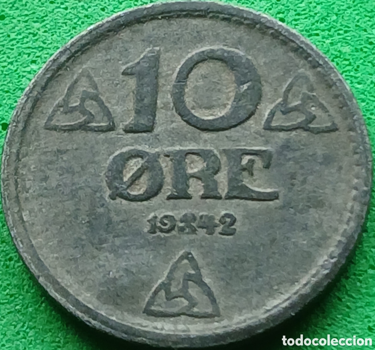 Monedas antiguas de Europa: Noruega 10 ore 1942 km#389