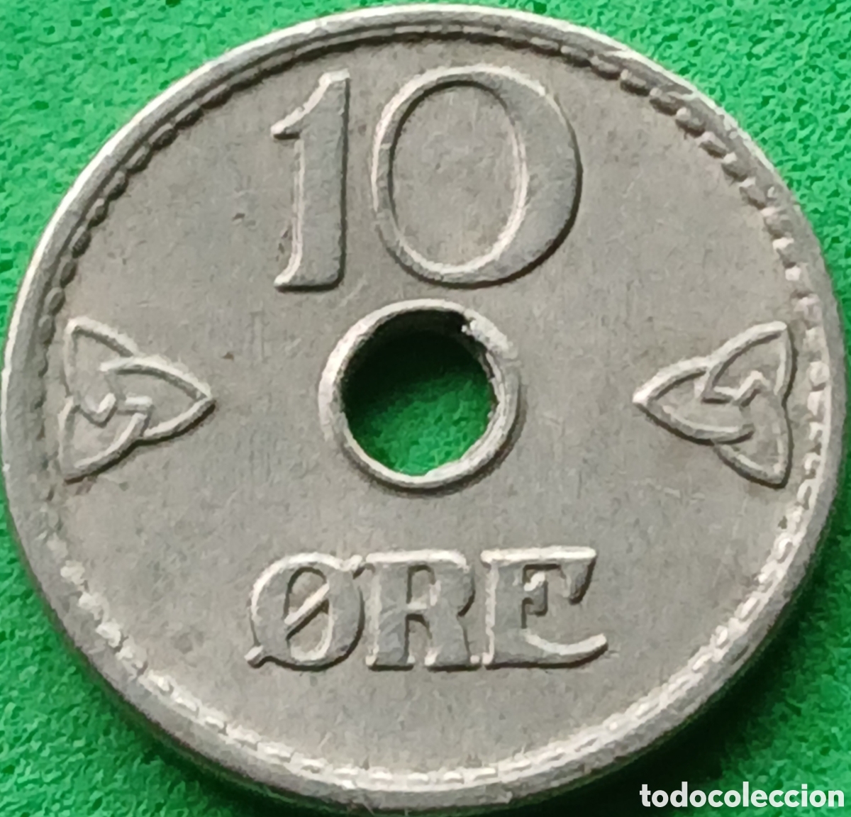 Monedas antiguas de Europa: Noruega 10 ore 1947 km#383