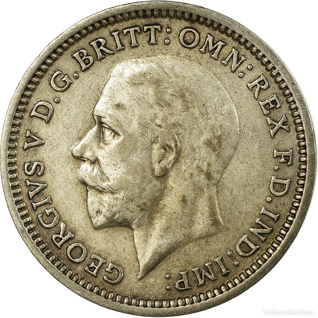 Monedas antiguas de Europa: [#750788] Moneda, Gran Breta&ntilde;a, George V, 3 Pence, 1935, MBC, Plata, KM:831