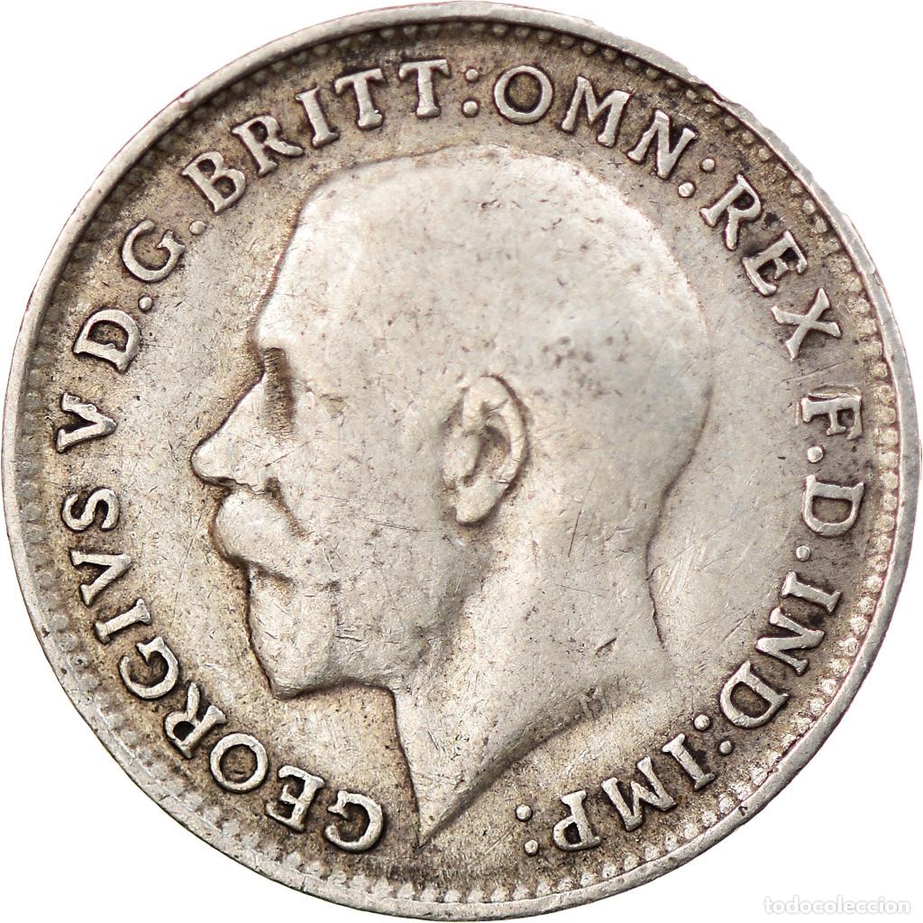 Monedas antiguas de Europa: [#797784] Moneda, Gran Breta&ntilde;a, George V, 3 Pence, 1917, BC+, Plata, KM:813