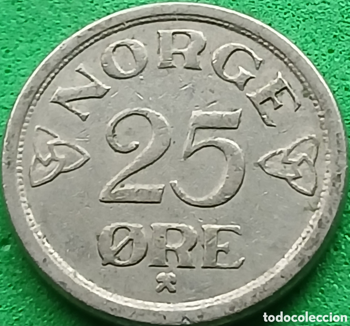 Monedas antiguas de Europa: Noruega 25 ore 1957 km#401