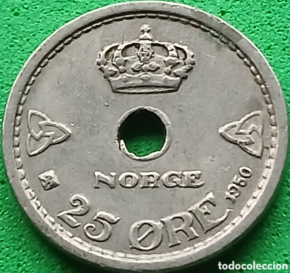 Monedas antiguas de Europa: Noruega 25 ore 1950 km#384
