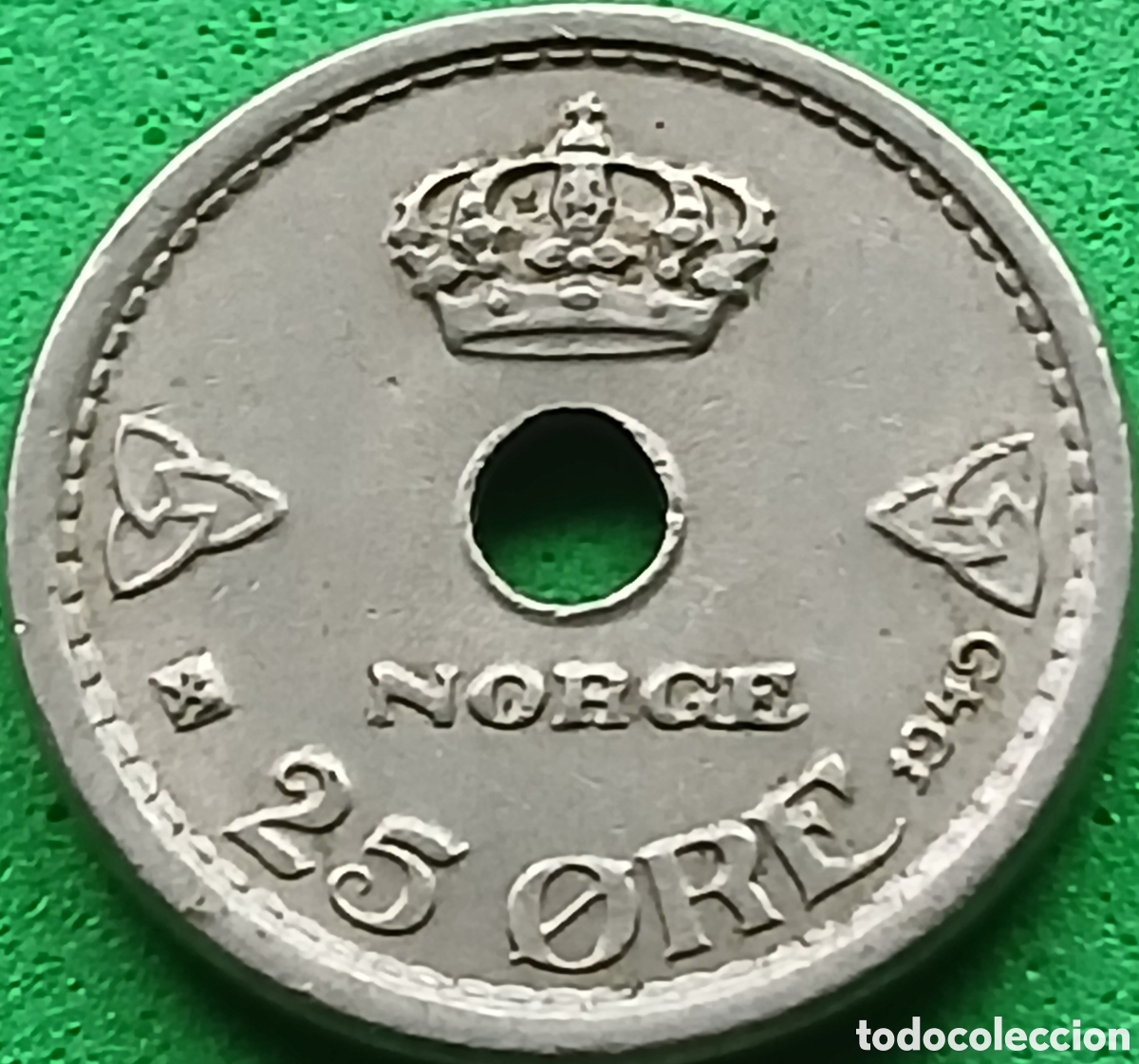 Monedas antiguas de Europa: Noruega 25 ore 1949 km#384