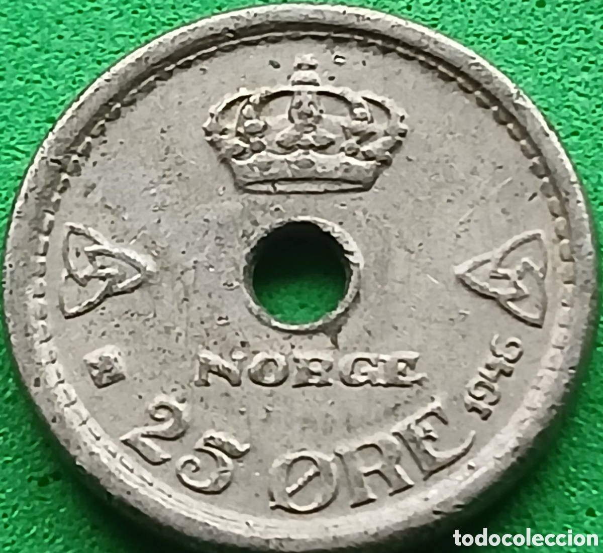 Monedas antiguas de Europa: Noruega 25 ore 1946 km#384