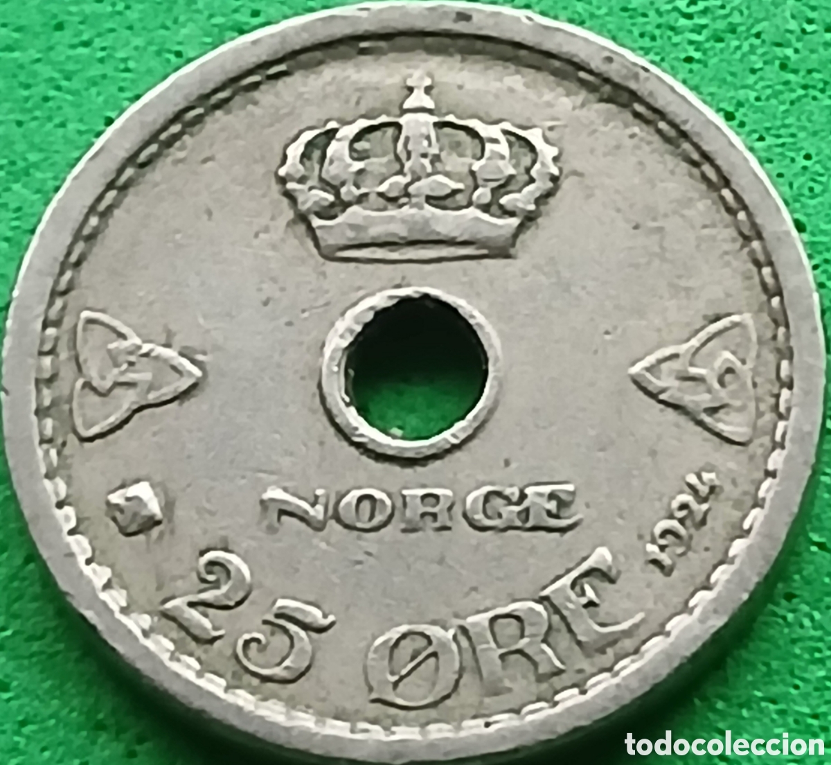 Monedas antiguas de Europa: Noruega 25 ore 1924 km#384