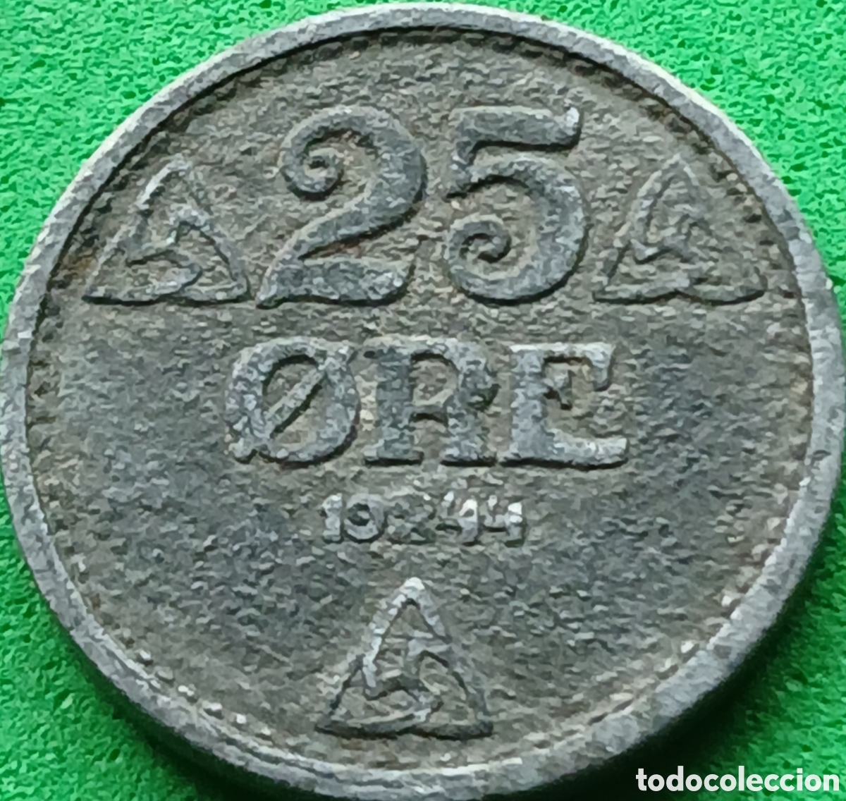 Monedas antiguas de Europa: Noruega 25 ore 1944 km#395 ESCASA