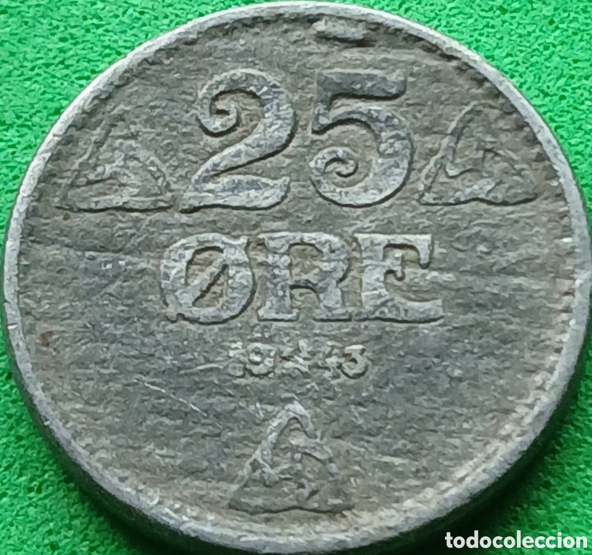 Monedas antiguas de Europa: Noruega 25 ore 1943 km#395