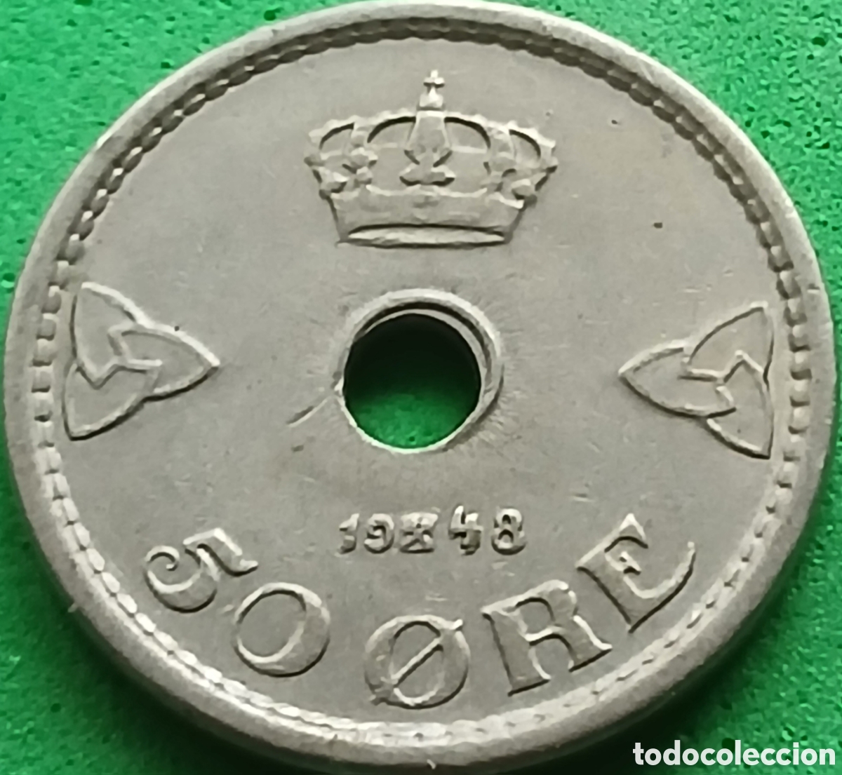 Monedas antiguas de Europa: Noruega 50 ore 1948 km#386