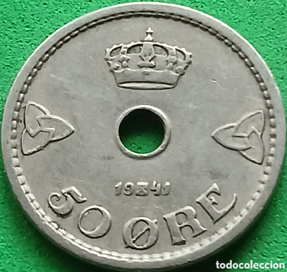 Monedas antiguas de Europa: Noruega 50 ore 1941 km#386