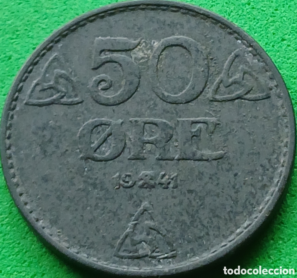 Monedas antiguas de Europa: Noruega 50 ore 1941 km#390