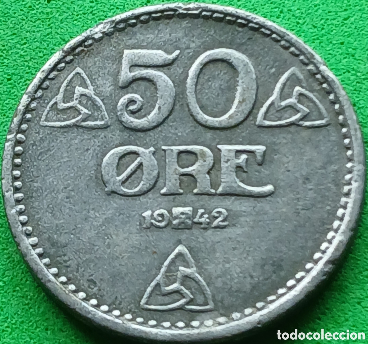Monedas antiguas de Europa: Noruega 50 ore 1942 km#390