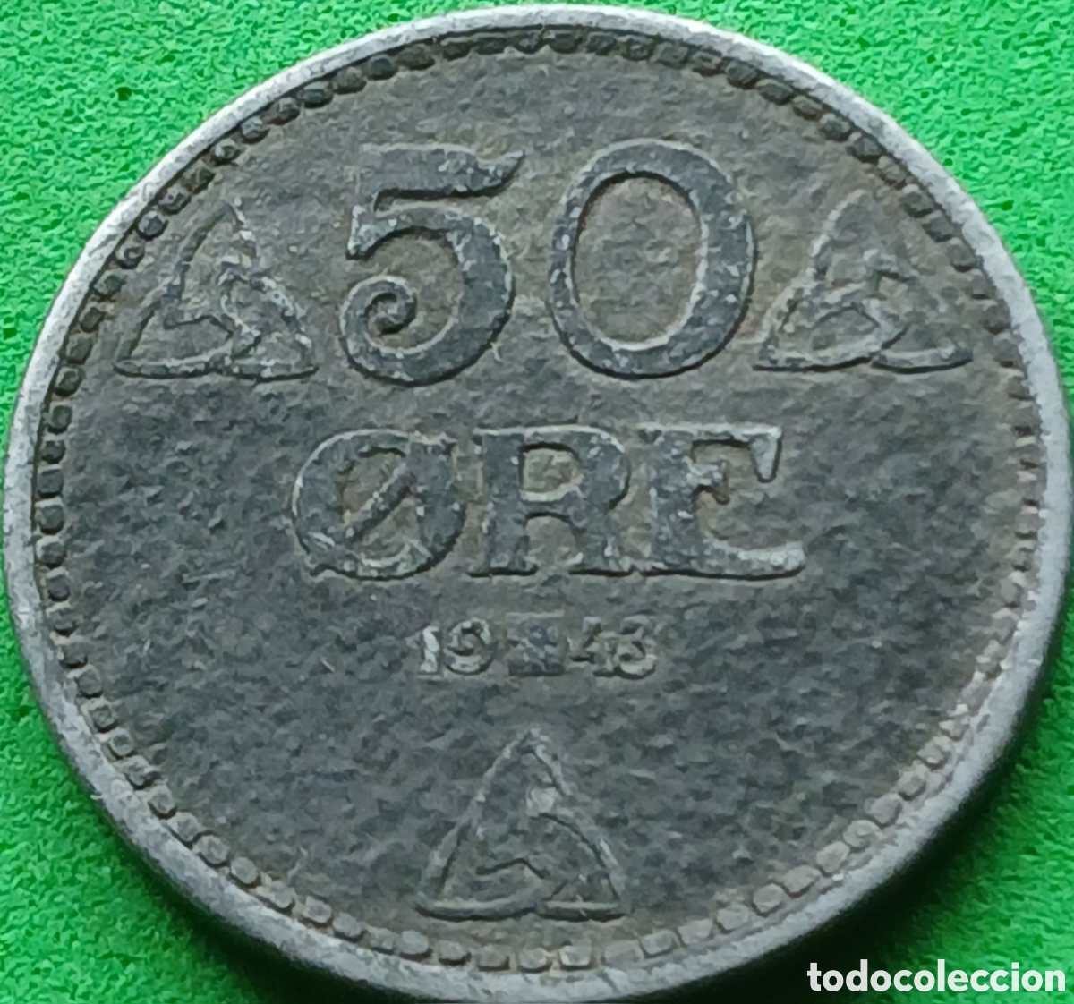Monedas antiguas de Europa: Noruega 50 ore 1943 km#390 RARA( R) !