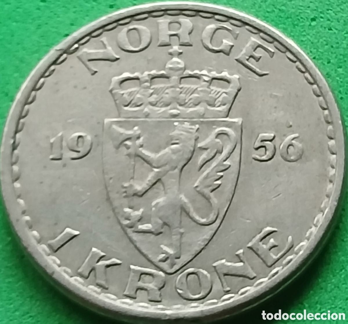 Monedas antiguas de Europa: Noruega 1 corona 1956 km#397